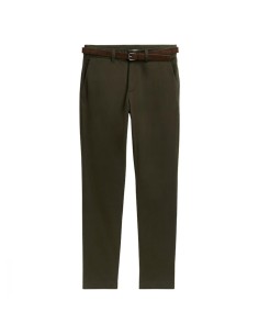 Chino Slim TOM TAILOR Vert Kaki + Ceinture | Dark Rosin