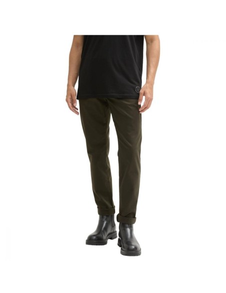 Chino Slim TOM TAILOR Vert Kaki + Ceinture | Dark Rosin